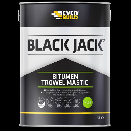 Everbuild Black Jack 903 Bitumen Trowel Mastic - 5l