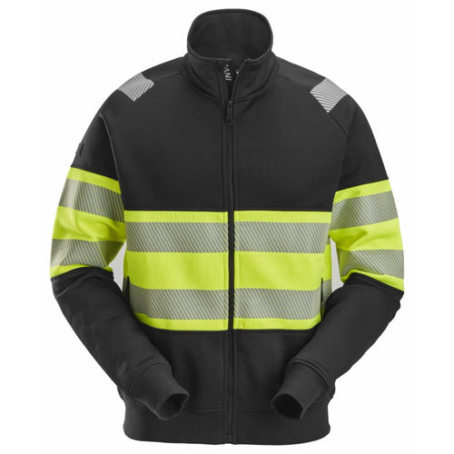 Snickers - High-Vis, Class 1 Full Zip Jacket - Black\\High Vis Yellow