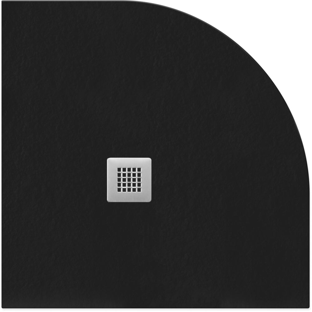 Gemstone Slate LEFT HAND Square Waste Onyx Black Quadrant 800mm