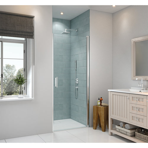8 Series Frameless 1300 Pivot Door & Inline Panel