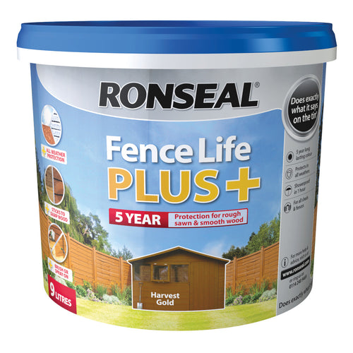 Ronseal Fence Life Plus Harvest Gold 9L