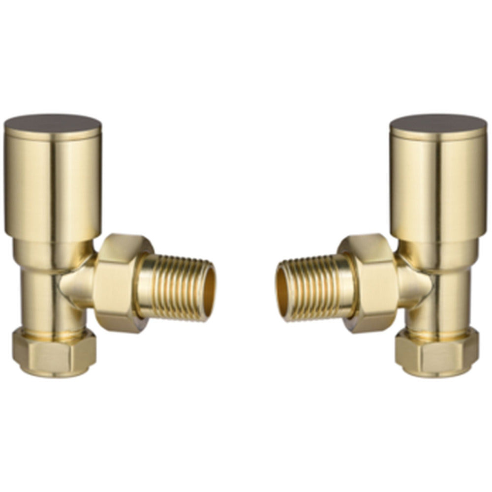 Brushed Brass Round Angle Rad Valves