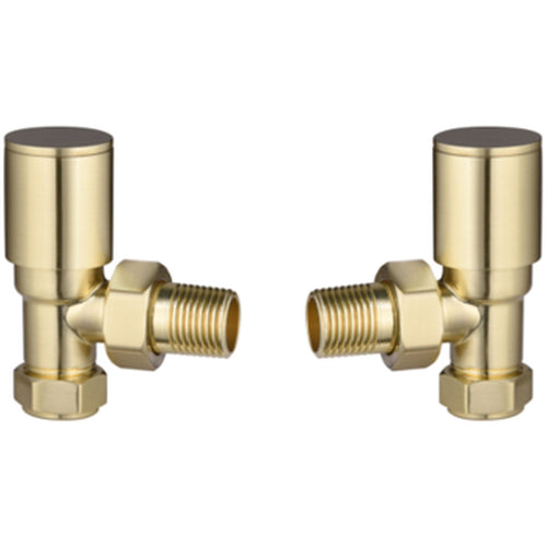 Brushed Brass Round Angle Rad Valves