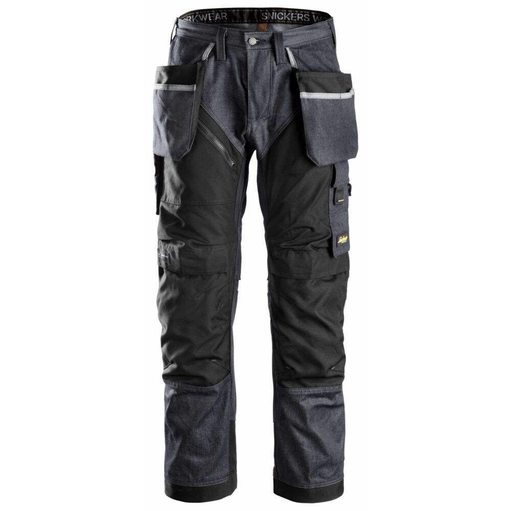 Snickers - RuffWork, Denim, Work Trousers Holster Pockets - Denim\\Black