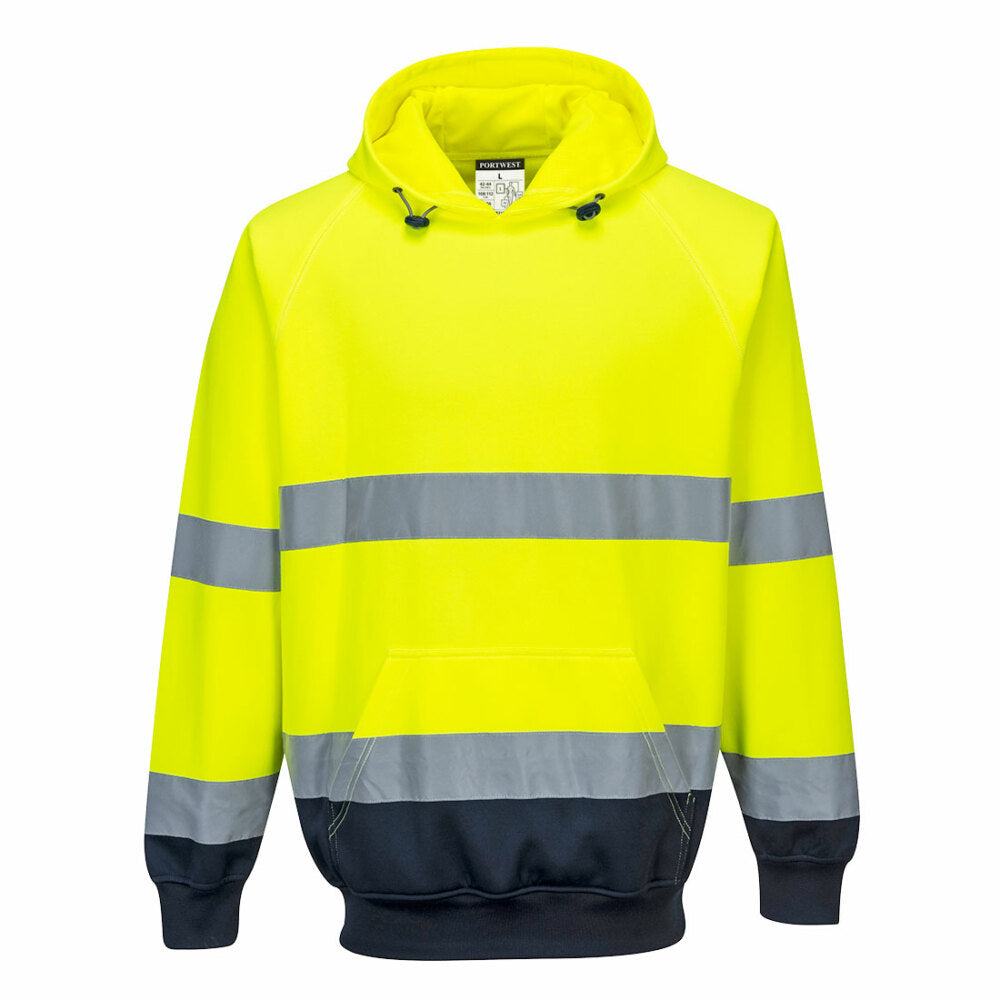 Portwest  - Two-Tone Hooded Sweatshirt - Yellow/Navy