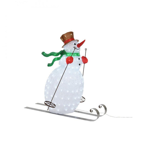 Kaemingk B.V - LED Acrylic Skiing Snowman  - 85cm