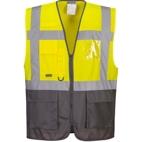 Portwest  - Warsaw Executive Vest - Yellow/Grey