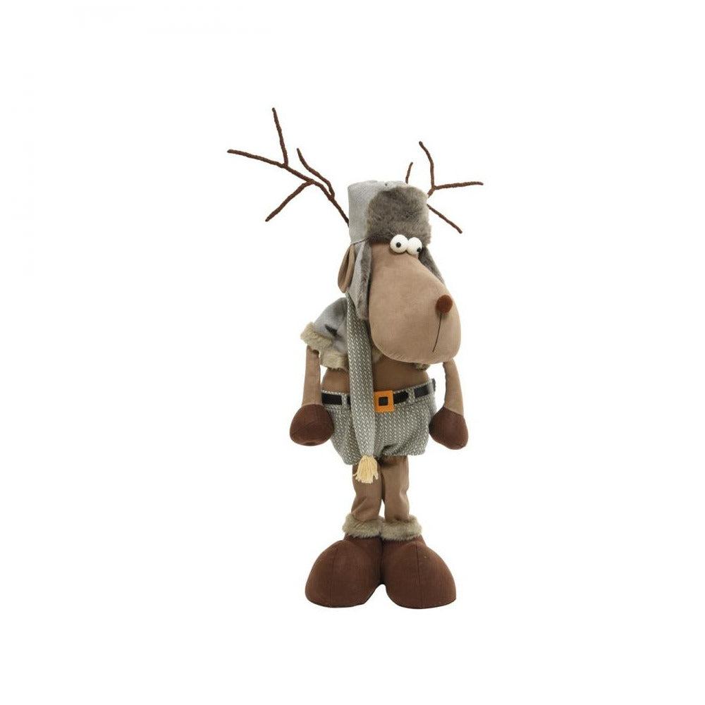 Decoris - Plush Standing Reindeer - 43cm x 70cm x 100cm