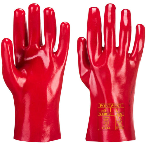 Portwest - A427 PVC Gauntlet Glove - Red