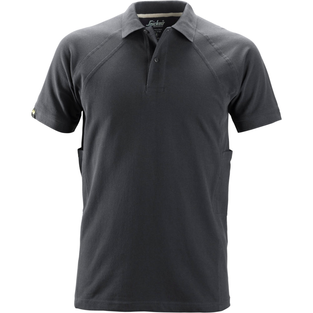 Snickers - Polo Shirt with MultiPockets  - Steel grey
