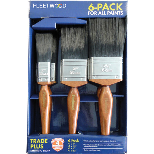 Fleetwood 6 Pack All Paints Trade Plus Brush Set