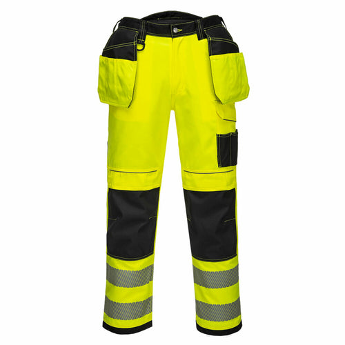 Portwest  - PW3 Hi-Vis Holster Work Trouser - Yellow/Black Short