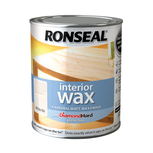 Ronseal Interior Wax White Ash 750ml