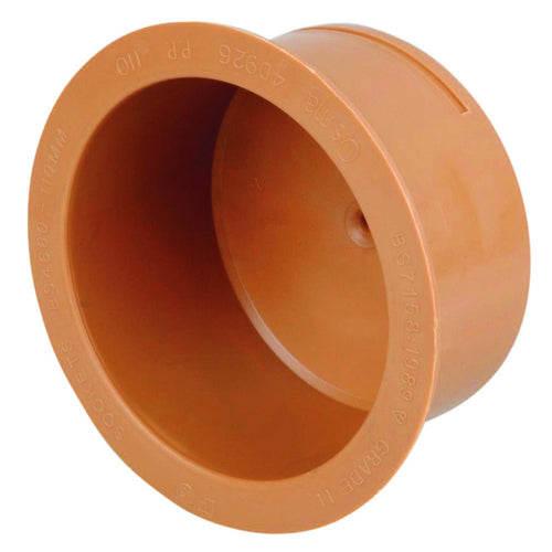 Wavin Osma Drain Socket Plug Spare-4D922 Black 110mm P/E