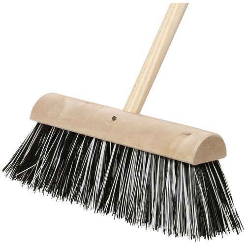 Dosco - 14\ Black & White Nylon Yard Bass Broom Handled