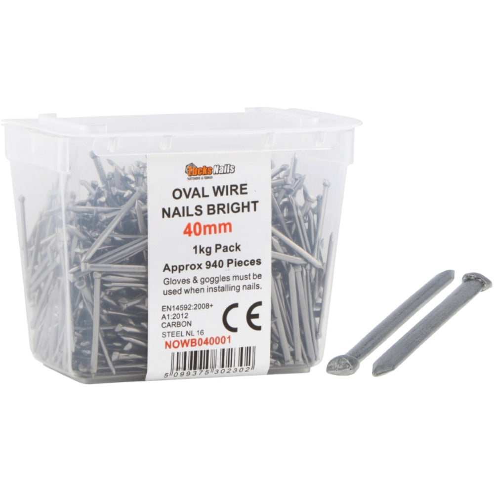 Tucks - 50mm Oval Wire Nails 500g Tub