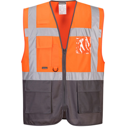 Portwest  - Warsaw Executive Vest - Orange/Grey