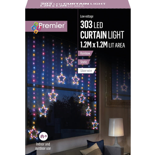 Premier - 303 LED Curtain Star Light Rainbow - 1.2m x 1.2m