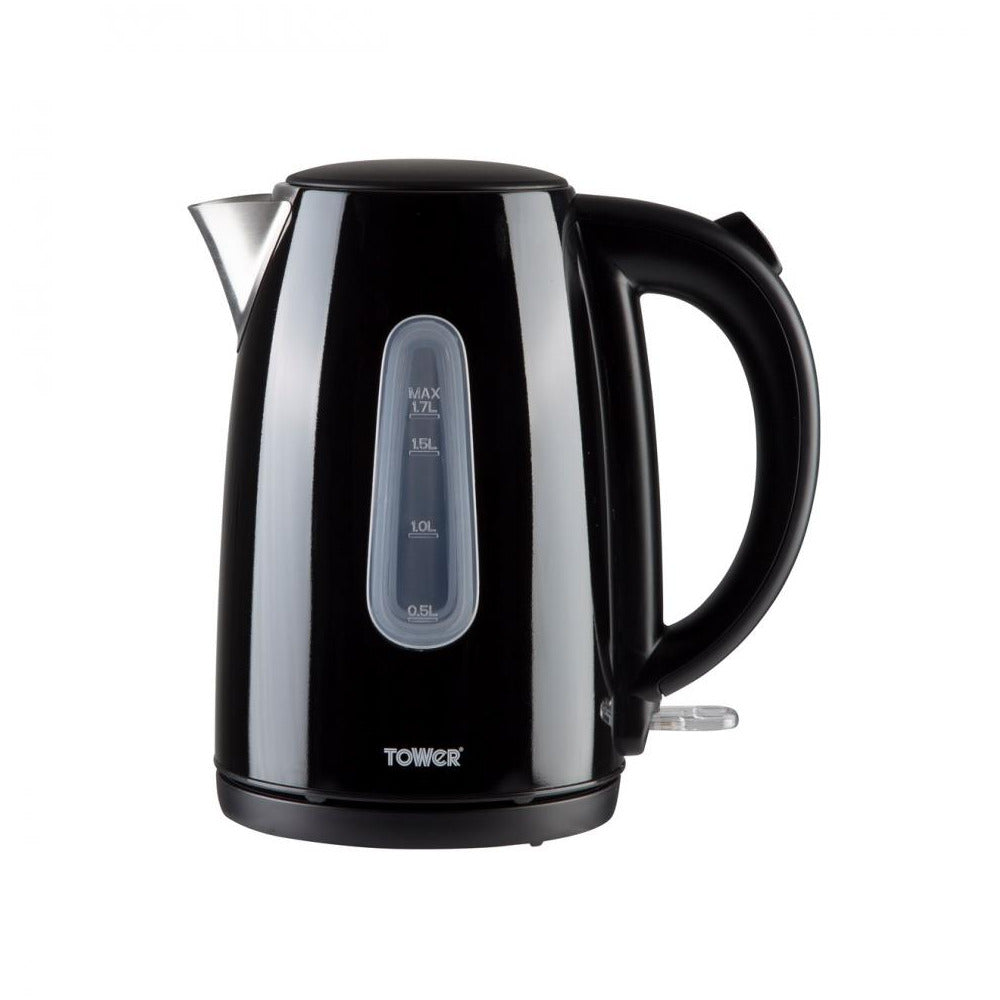 Tower - Jug Kettle Black Stainless Steel - 1.7ltr