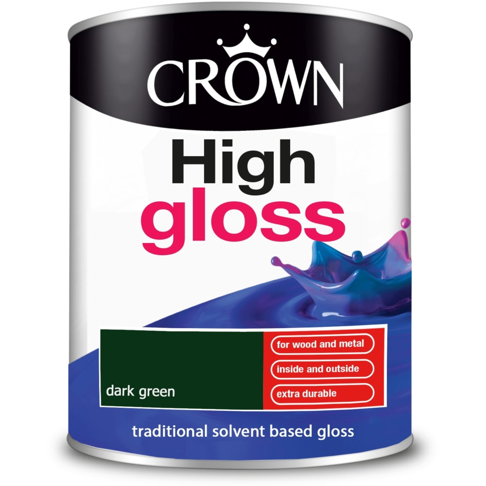 Crown High Gloss Dark Green 750ml