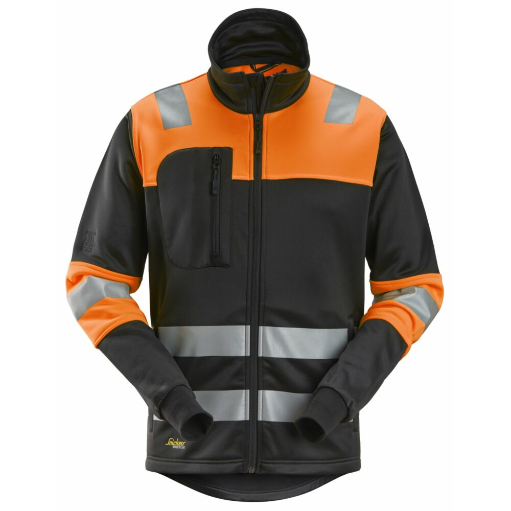 Snickers - High-Vis, Class 1 Full Zip Jacket - Black\\High Vis