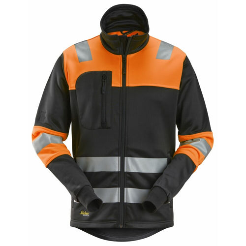 Snickers - High-Vis, Class 1 Full Zip Jacket - Black\\High Vis