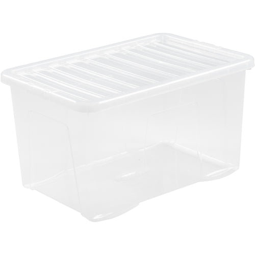 Crystal Storage Box & Lid Clear - 60ltr