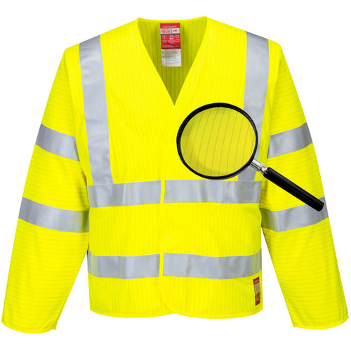 Portwest - Hi-Vis Anti Static Jacket - Flame Resistant - Yellow