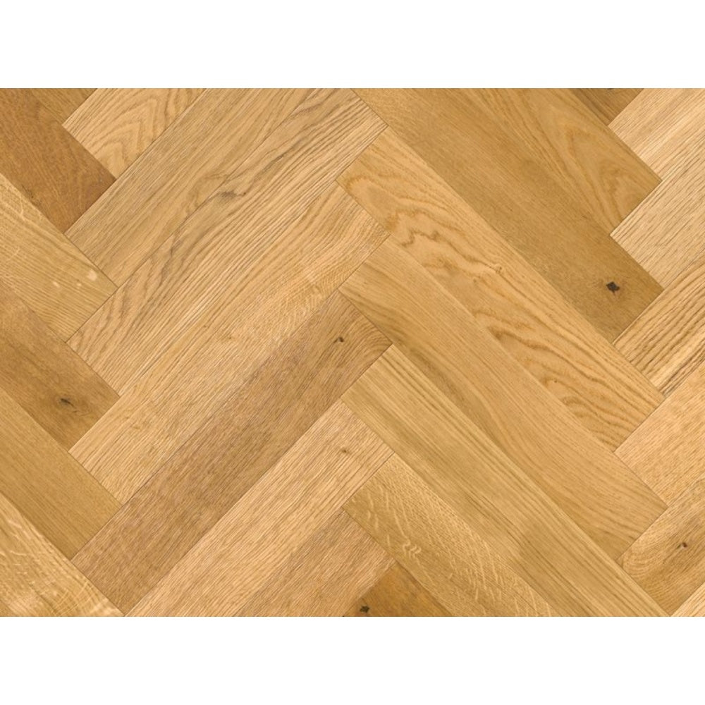 Whiteriver Herringbone Hampton Oak Matt Lacquered Engineered Flooring 14mm