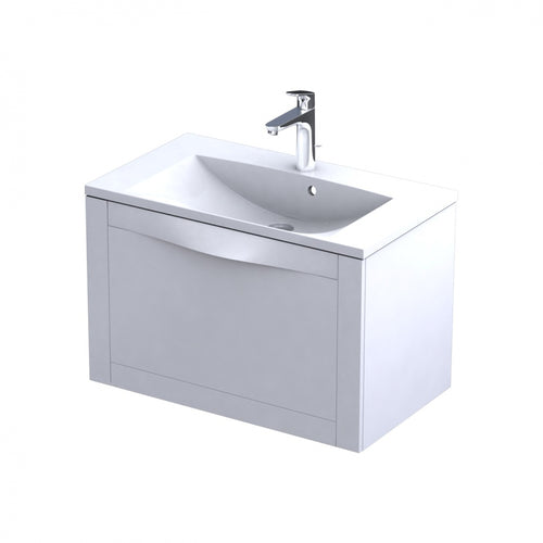 Armavit - 80cm 1 Drawer Vanity Unit - Matt White - (Exc Basin)