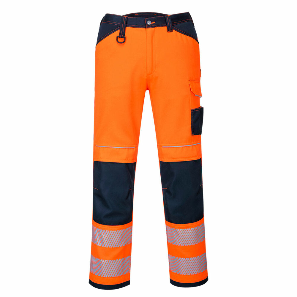 Portwest  - PW3 Hi-Vis Work Trouser - Orange/Navy