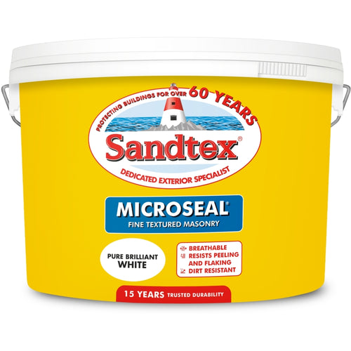 Sandtex Microseal Text Masonry Brilliant White 10L