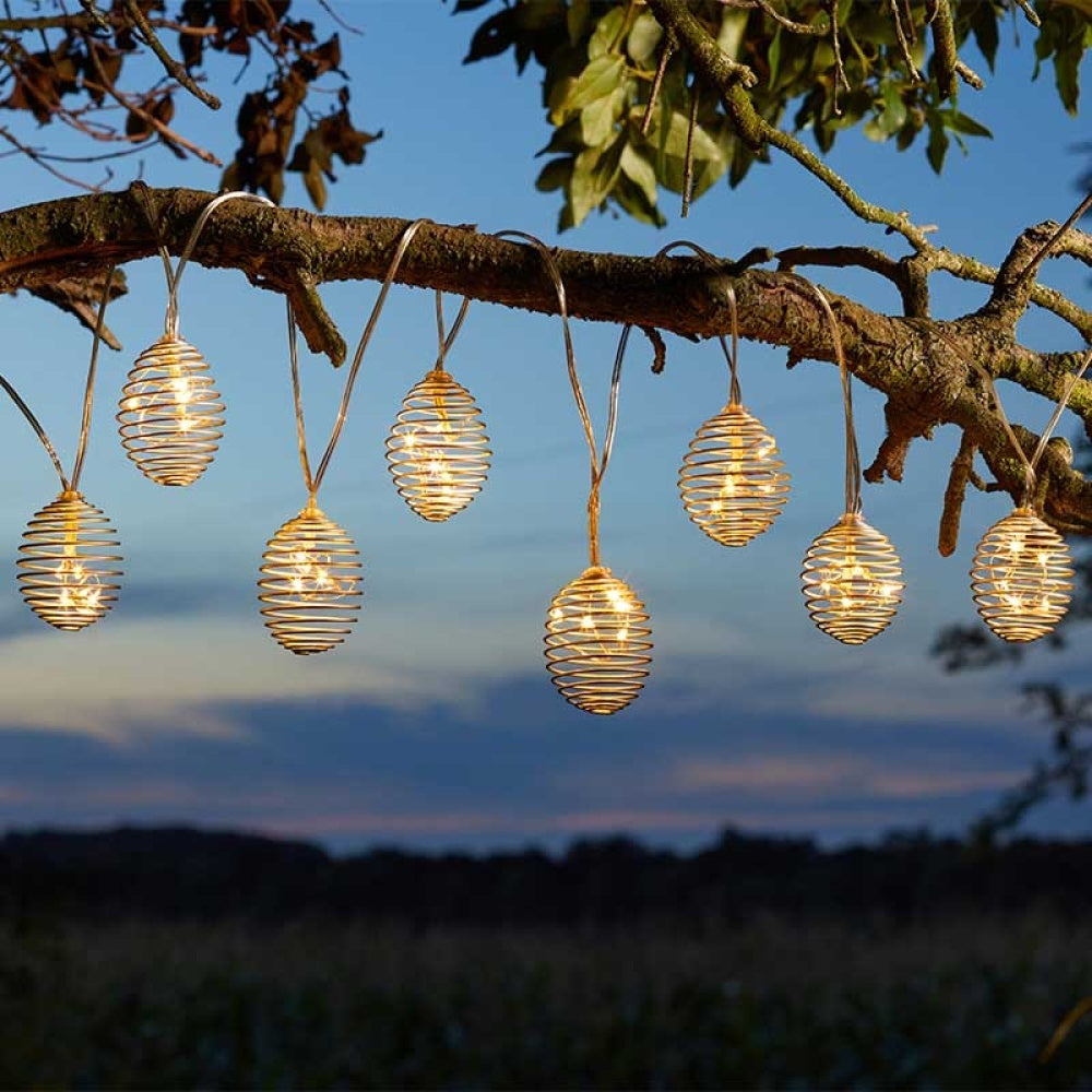 Smart Solar - SpiraLight 10 Silver Solar String Lights