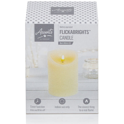 Accents by Premier - Flickabright Candle Cream - 13cm x 9cm