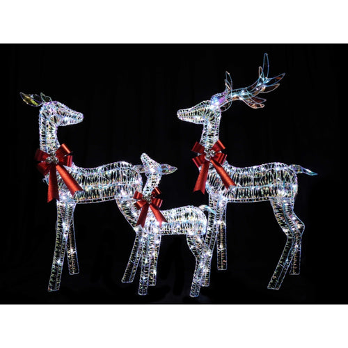 LED Iridescent Reindeer Family - 125cm