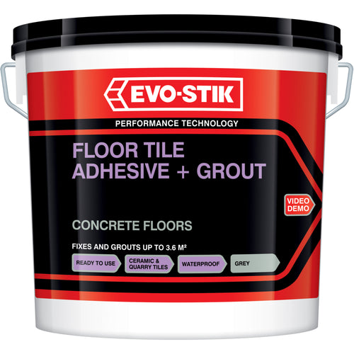 Evo Stik Tile A Floor Adhesive & Grout Concrete Floor 5L