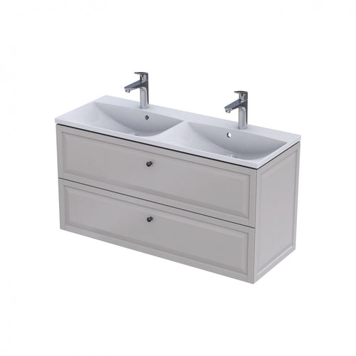 Armavit - 120cm 2 Drawer Vanity Unit - Sand Matt - (Exc Basin)