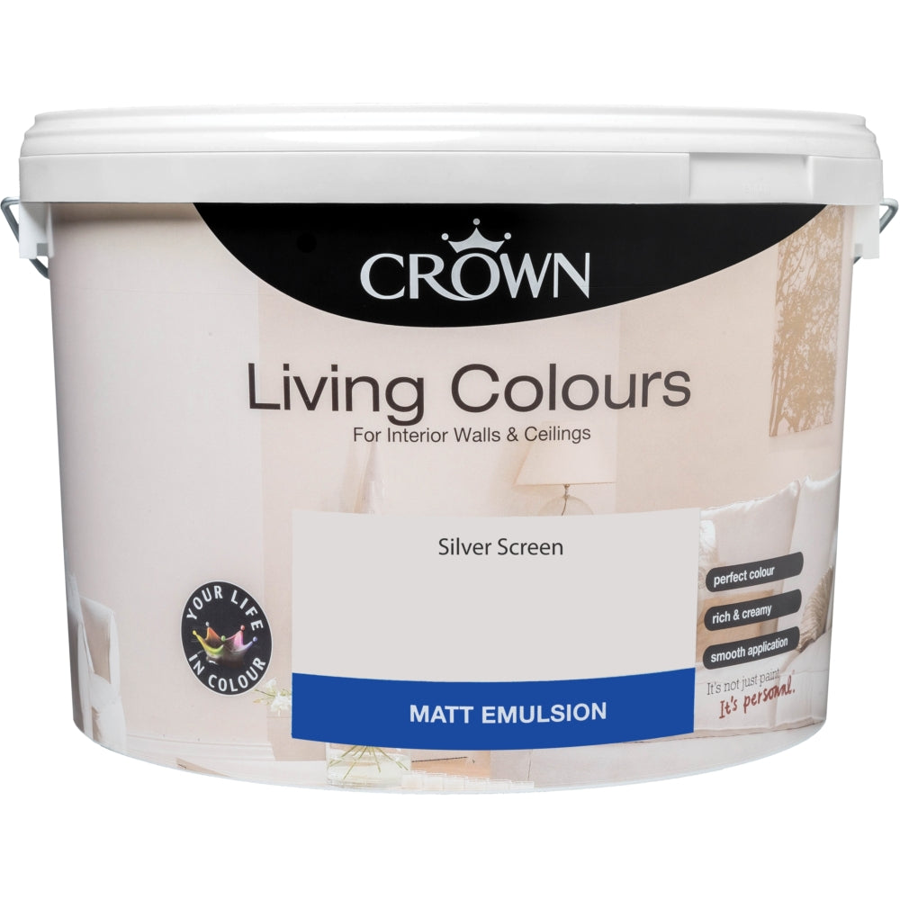Crown Matt Emulsion Silver Scrubbable 10L