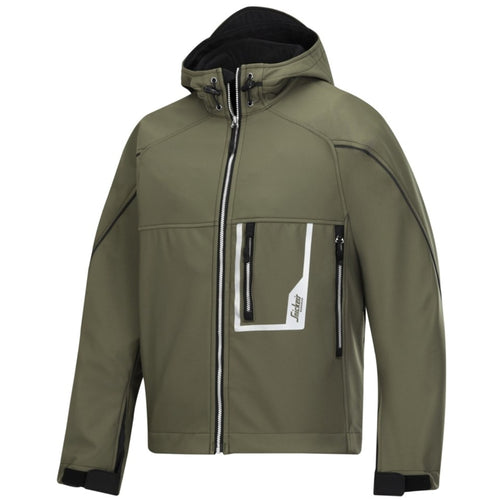 Snickers - Softshell Jacket with Hood - Olive green\\Black