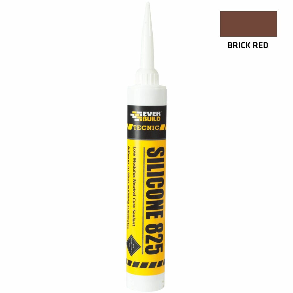 Everbuild Tecnic Silicone 825 Brick Red - 380ml