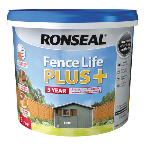 Ronseal Fence Life Plus Sage 9L