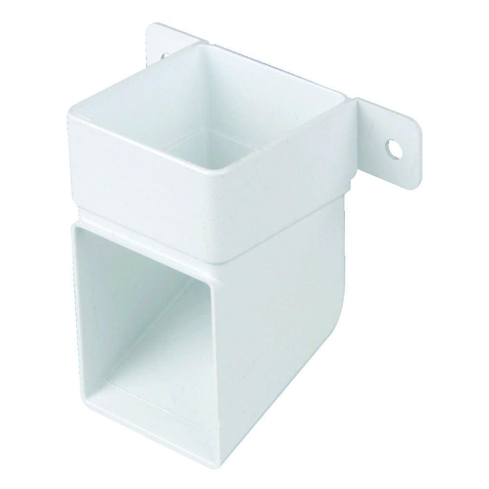 Rainwater SquareLine OsRSq PVC-U Pipe Shoe & Bracket White 61mm