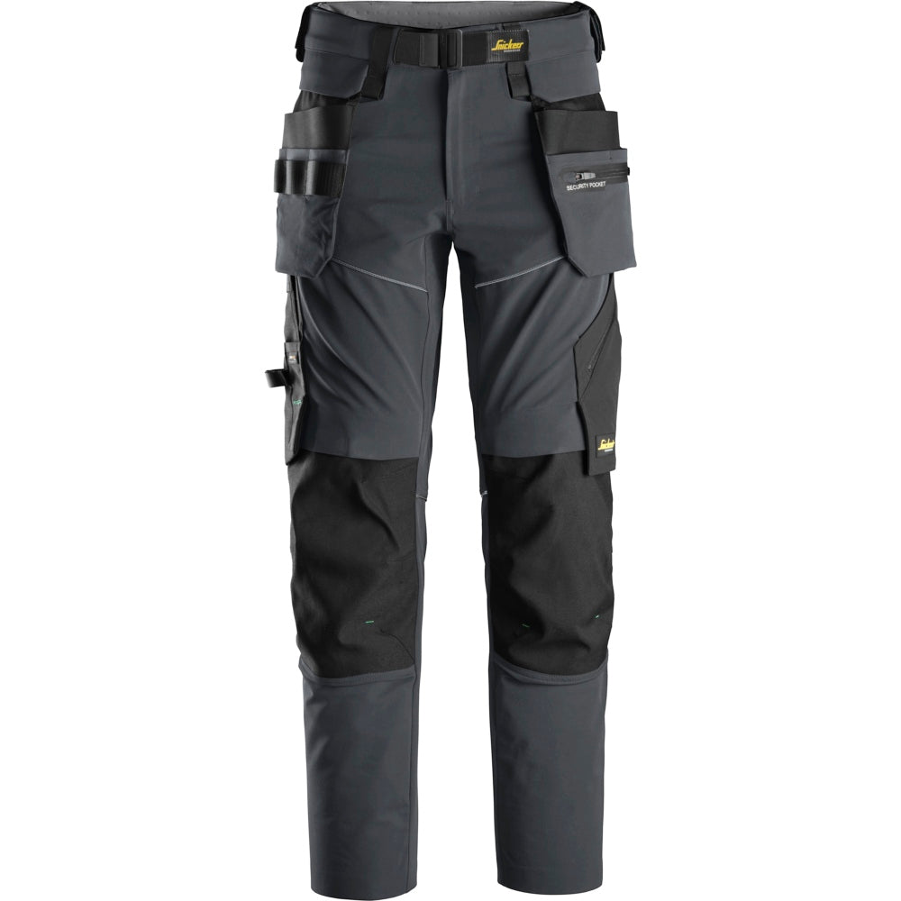 Snickers - FlexiWork, 2.0 Work Trousers+ Holster Pockets - Steel grey\\Black