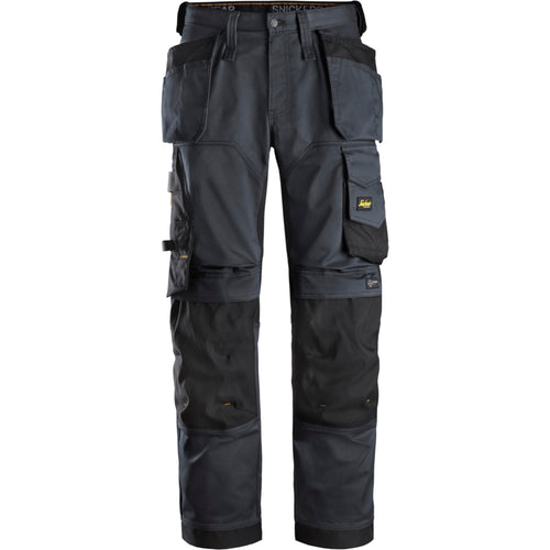 Snickers - AllroundWork, Stretch Loose fit Work Trousers Holster Pockets - Steel grey\\Black
