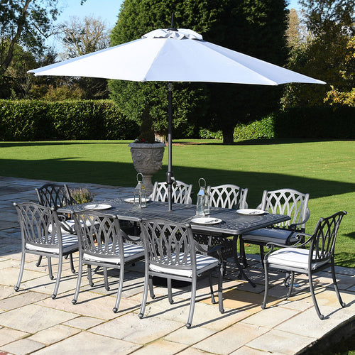 Florence Cast Aluminium 8 Seater  Rectangular Set