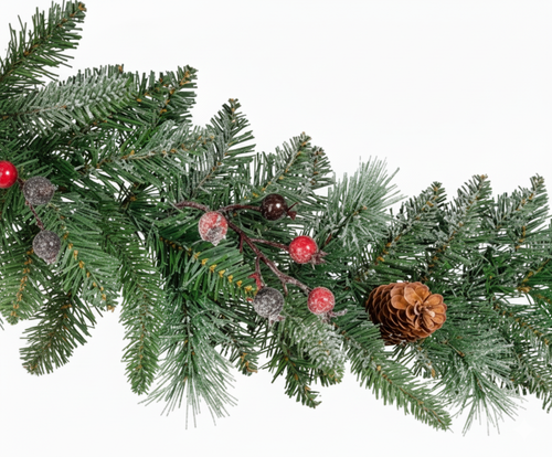 Frosted Windham Spruce Garland - 9ft