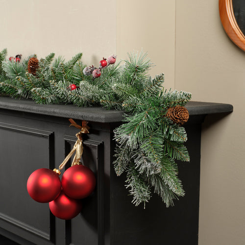 Frosted Windham Spruce Garland - 9ft