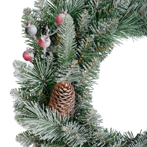 Frosted Windham Spruce Wreath - 50cm