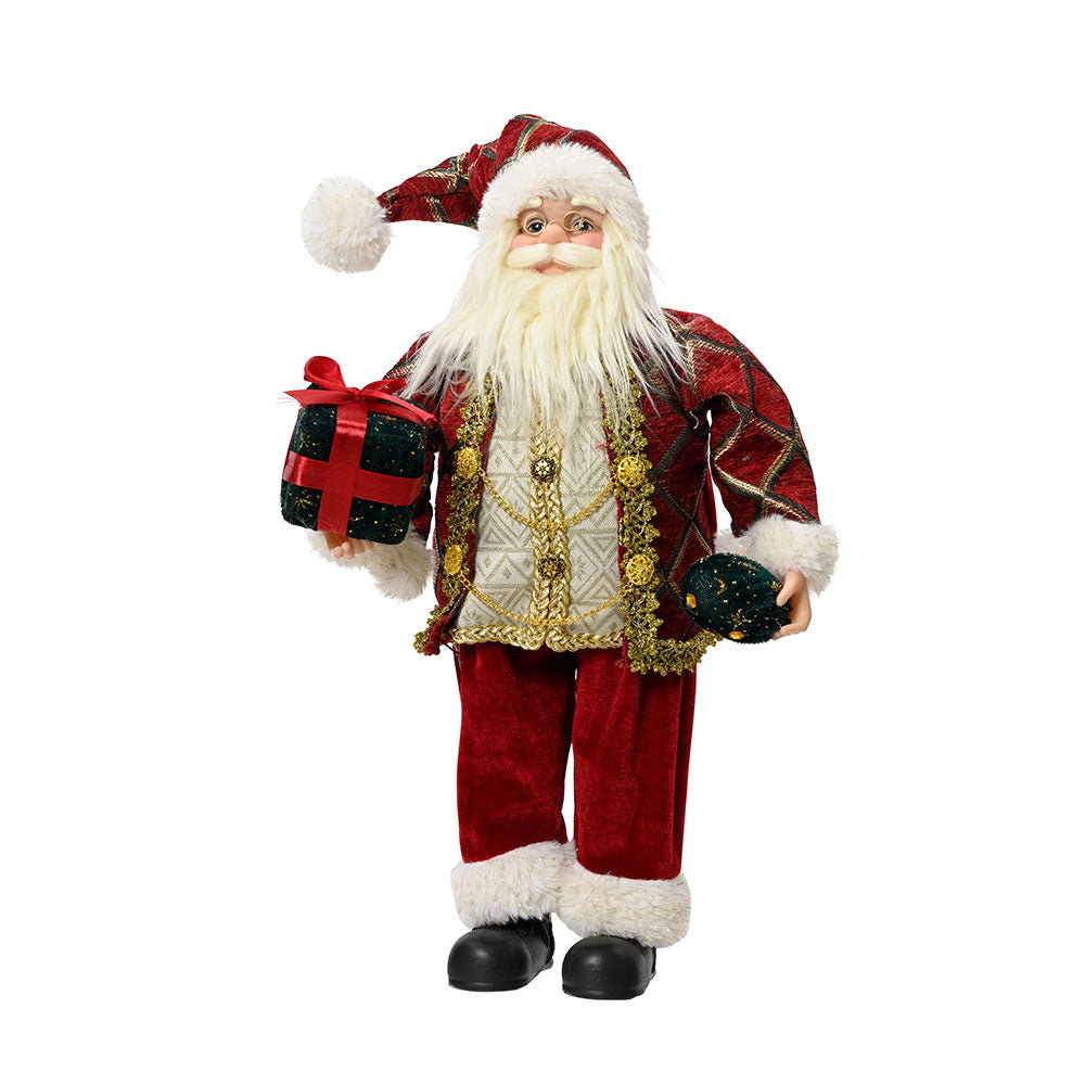 Plush Dark Red Standing Santa – 60cm