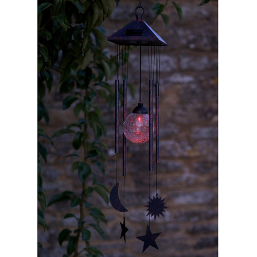 Smart Solar - Sun Moon & Star Wind Chime, Dual